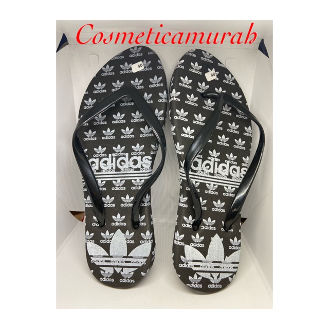 [ hitam ] lengkap nomor // adidas sendal jepit hitam murah // sendal jepit hitam adidas