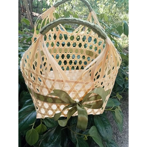 Tas Parcel Sembako Lebaran Anyaman Bambu Murah