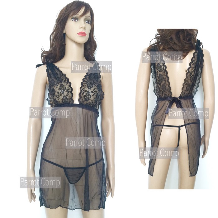 Lingerie Seksi Transparan Cewek Sexy Teddies Import Murah + Gstring