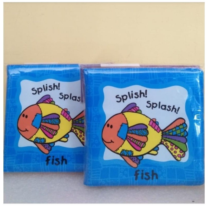 Import Book Board Book Baby Bath Book Splish Splash - Fish