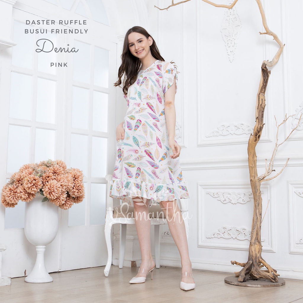 Daster Viral Ruffle Rayon Busui Motif II