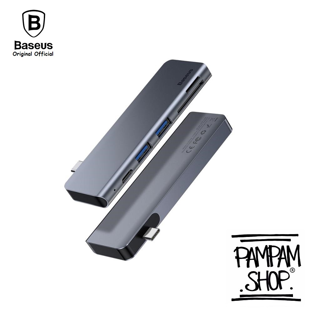 BASEUS ORIGINAL Harmonica 5 in 1 HUB Type C USB Adapter Adaptor Laptop Macbook Air Pro
