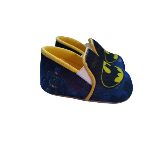 NEW ITEM BABY SHOES SLIP ON ANAK LAKI-LAKI BATMAN PRINT 0-12 BLN