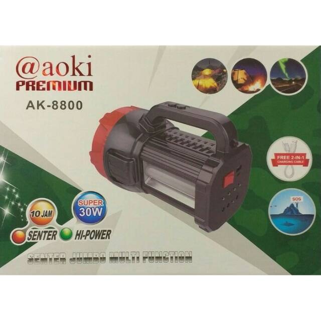 Lampu Senter LED AOKI AK-8800 30W