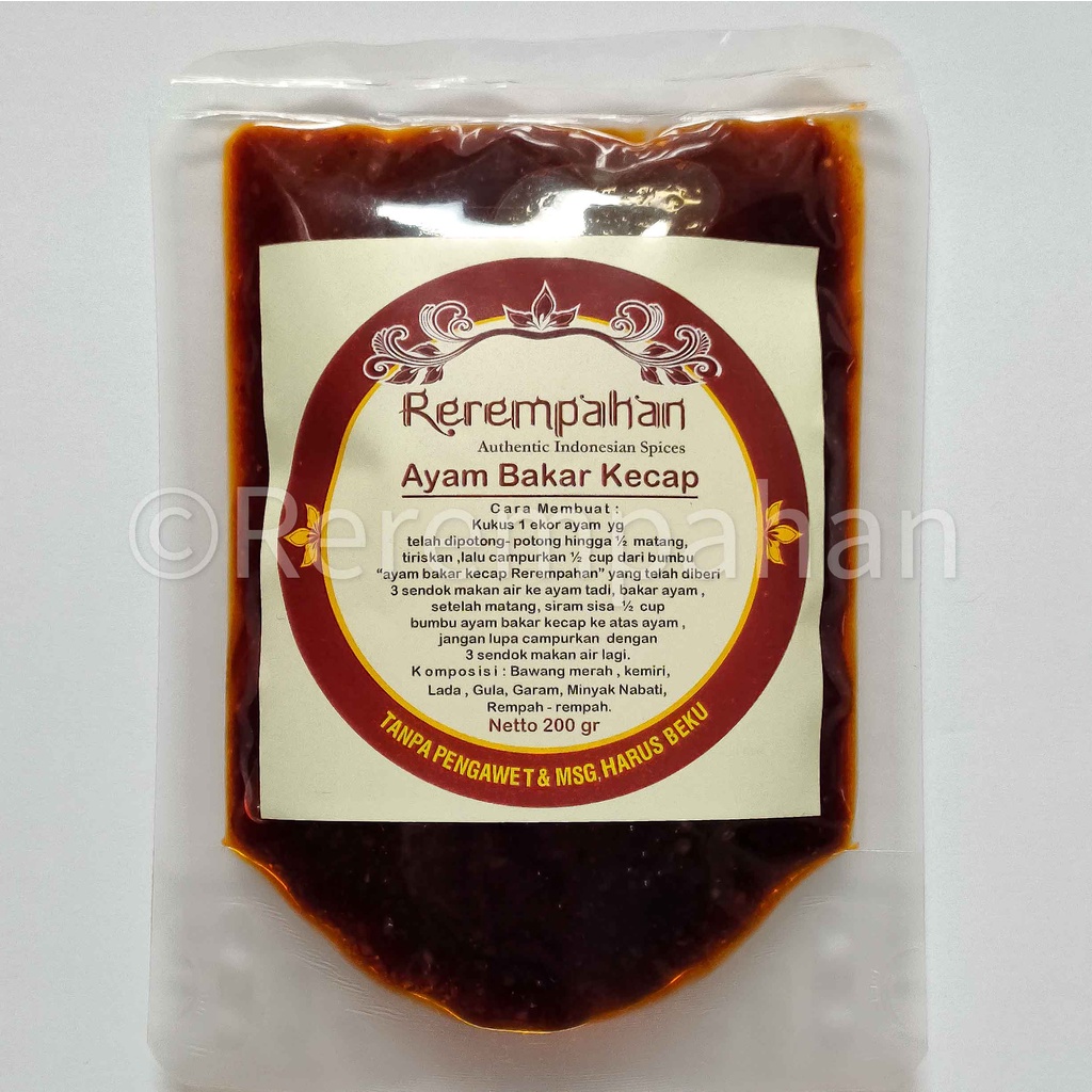 

Rerempahan AYAM BAKAR KECAP Bumbu Jadi Instan Siap Pakai TANPA PENGAWET & MSG
