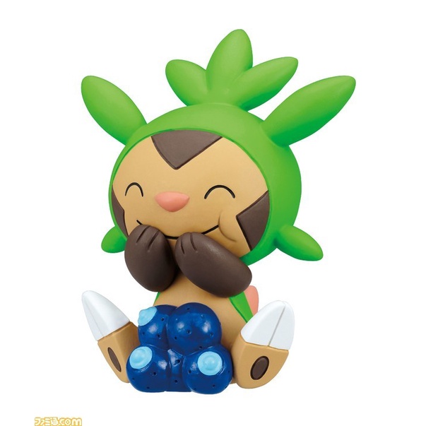 Pokemon Chespin Manpuku Pakupaku Mascot 2 Okawari Paku Fruit Figure