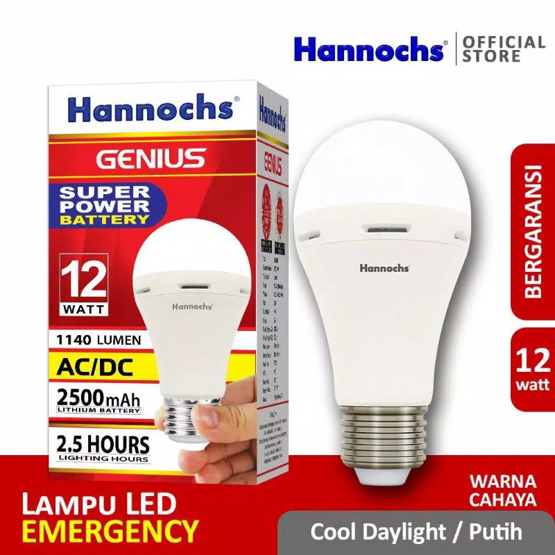 Lampu Led Emergency Hannochs Genius 12 Watt