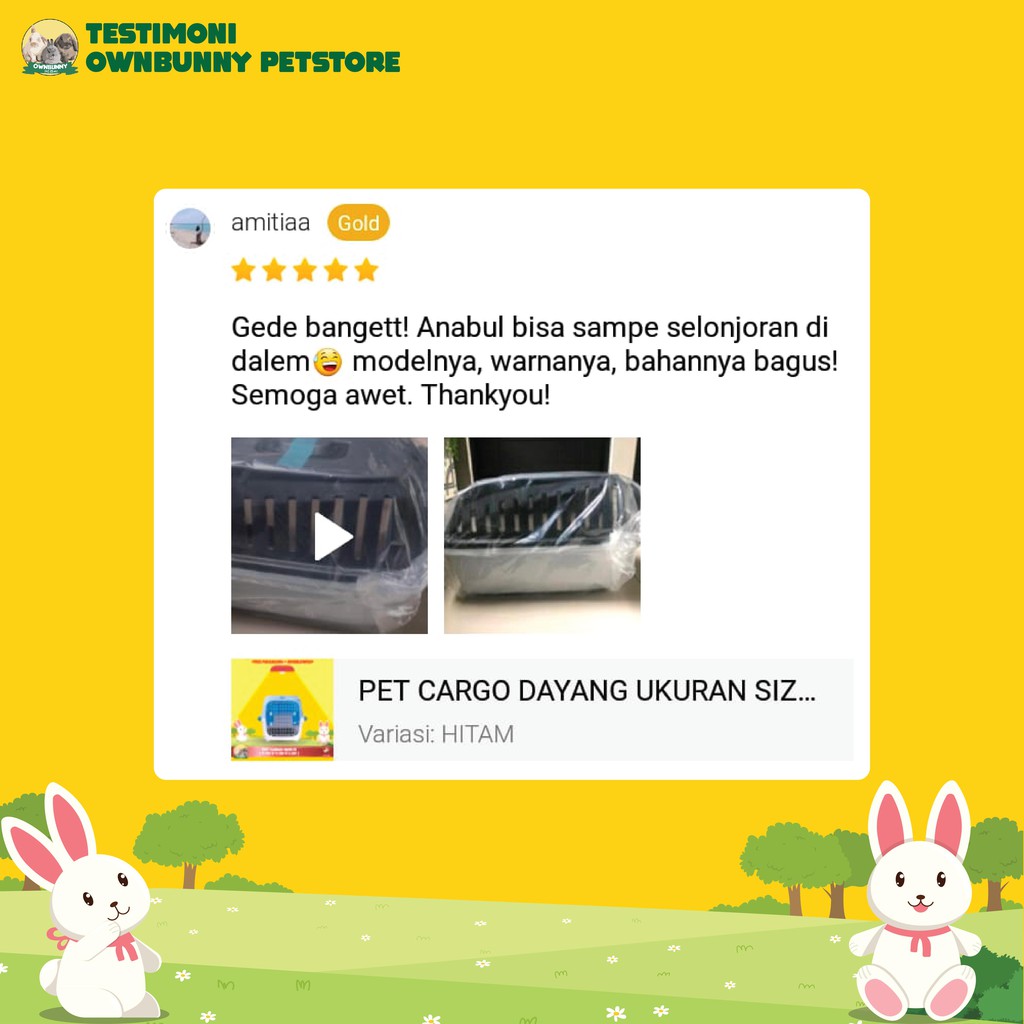 PET CARGO DAYANG UKURAN SIZE M TRAVEL CARRIER UNTUK HEWAN