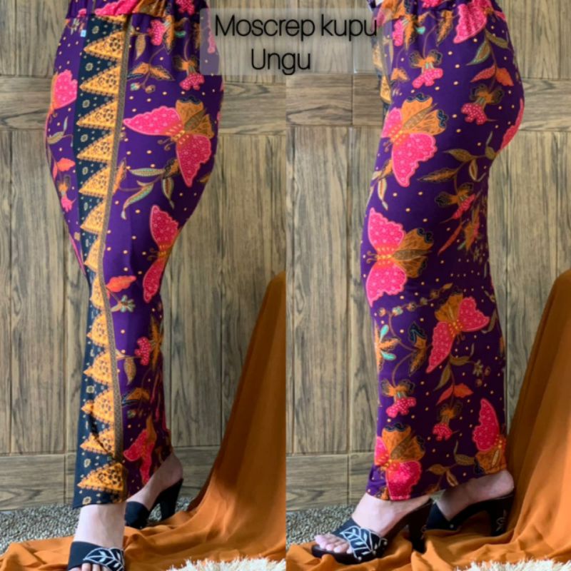 Kamen jadi rok bali bahan mscrepe strait motif batik kupu-1