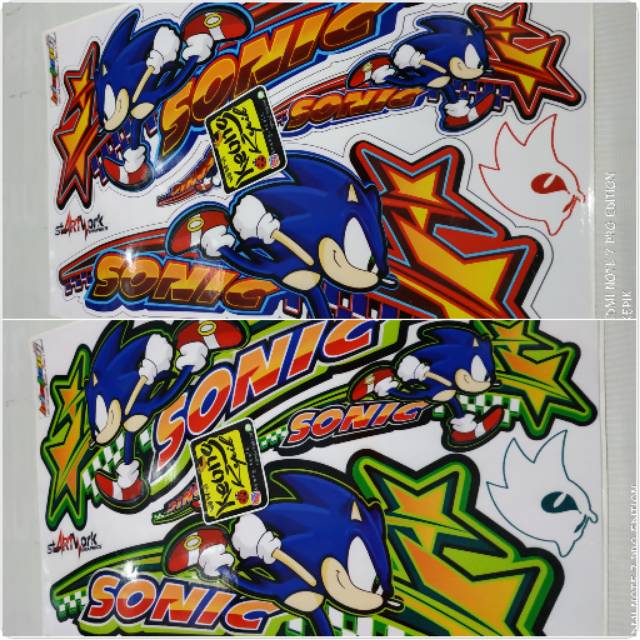 (BISA COD) Striping Stiker Variasi Universal All Motor Metic motif kartun Sonic