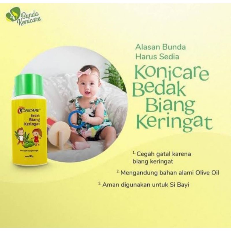 Konicare bedak biang keringat 80 gram/ biang keringat/ gangguan kulit