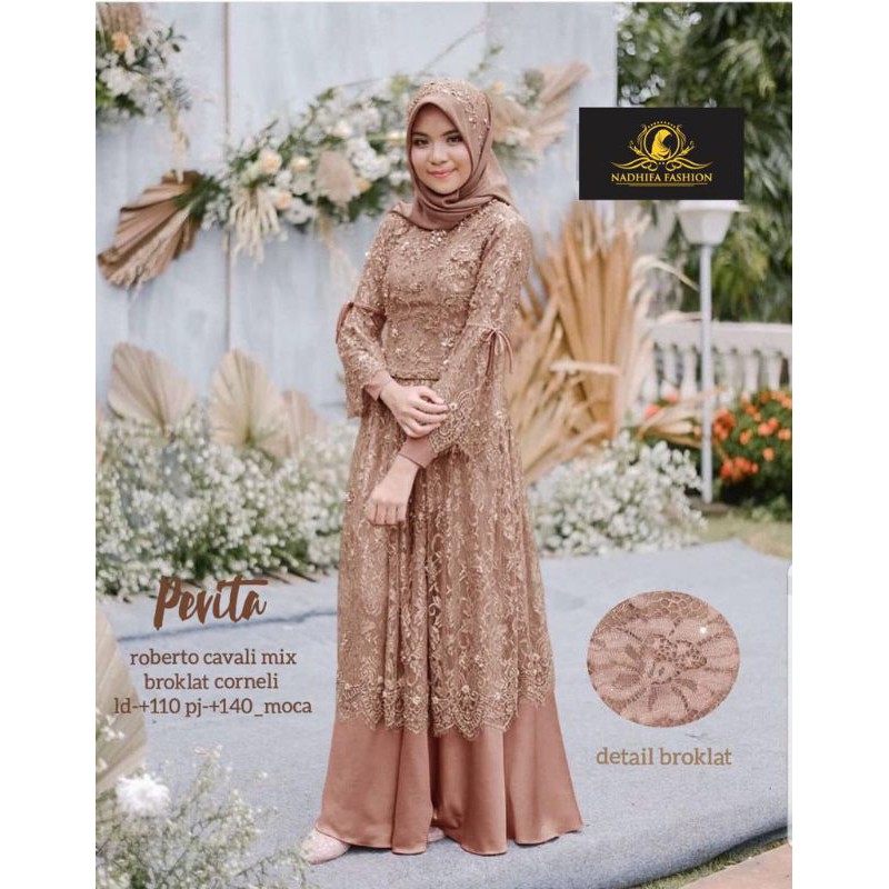 GAMIS BROKLAT PEVITA by NADHIFA