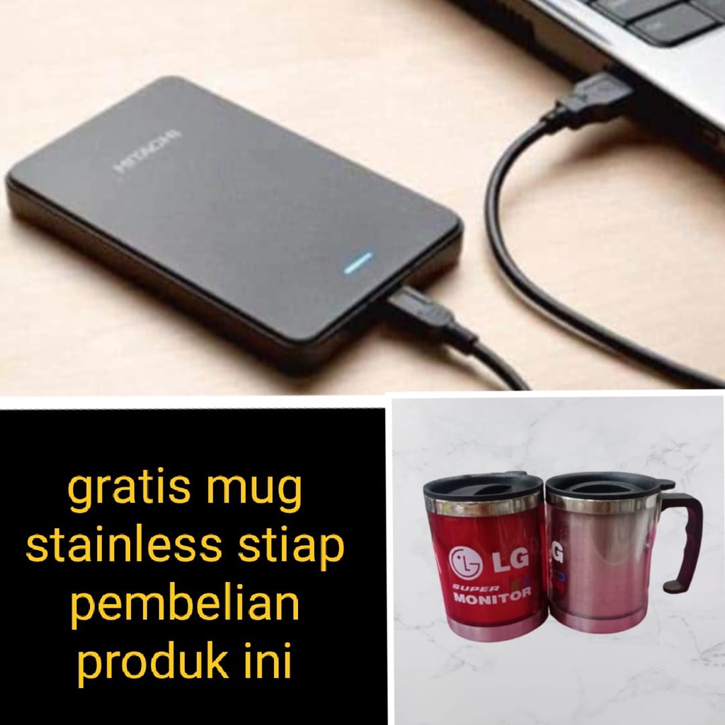 Hardisk External ORIGINAL Hitachi Touro 1 TB 1T Gratis Gift