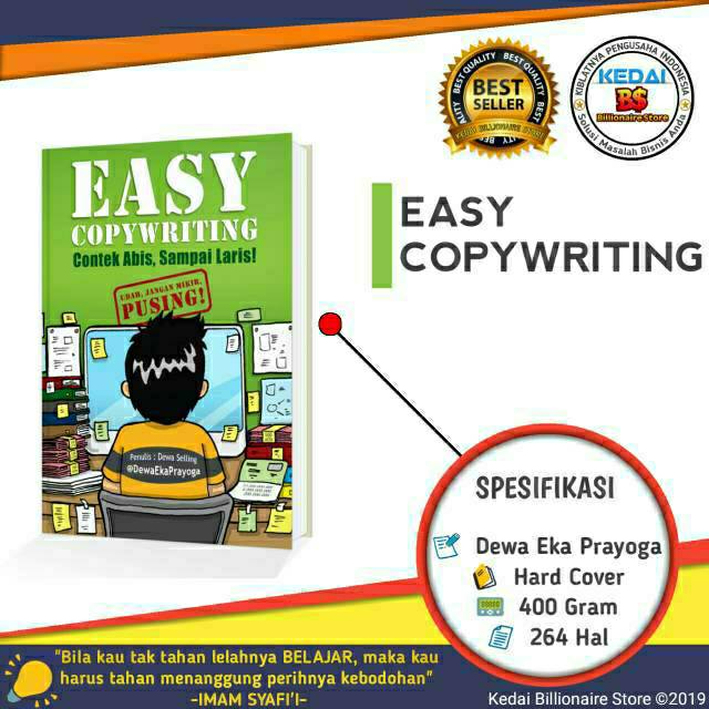 Buku Bisnis EASY COPYWRITING | Dewa Eka Prayoga | Billionaire Store