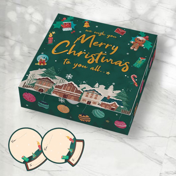 

Box Christmas 20 x 20 x 8cm / Christmas gift / kado natal / kotak kado
