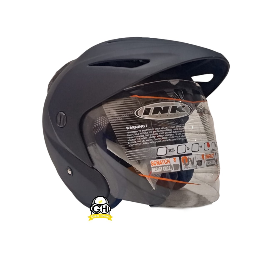 HELM INK CX 22 BLACK MATT ORIGINAL HELM INK CX22 HITAM DOFF HELM INK TOPI ASLI ORI GARANSI SNI