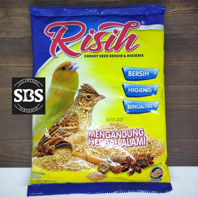 risih makanan kenari seed bersih utk kenari dan branjangan merk ebod