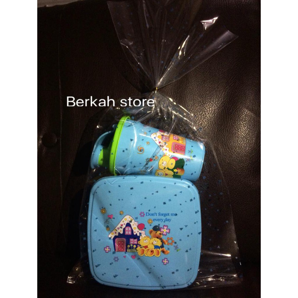 Souvenir Ultah Lunch Box Dan Gelas Tutup Tumbler