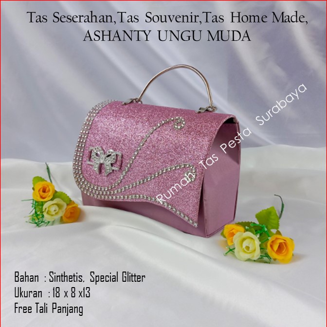 Tas Seserahan,Tas Souvenir,Tas Home MadeASHANTY UNGU MUDA