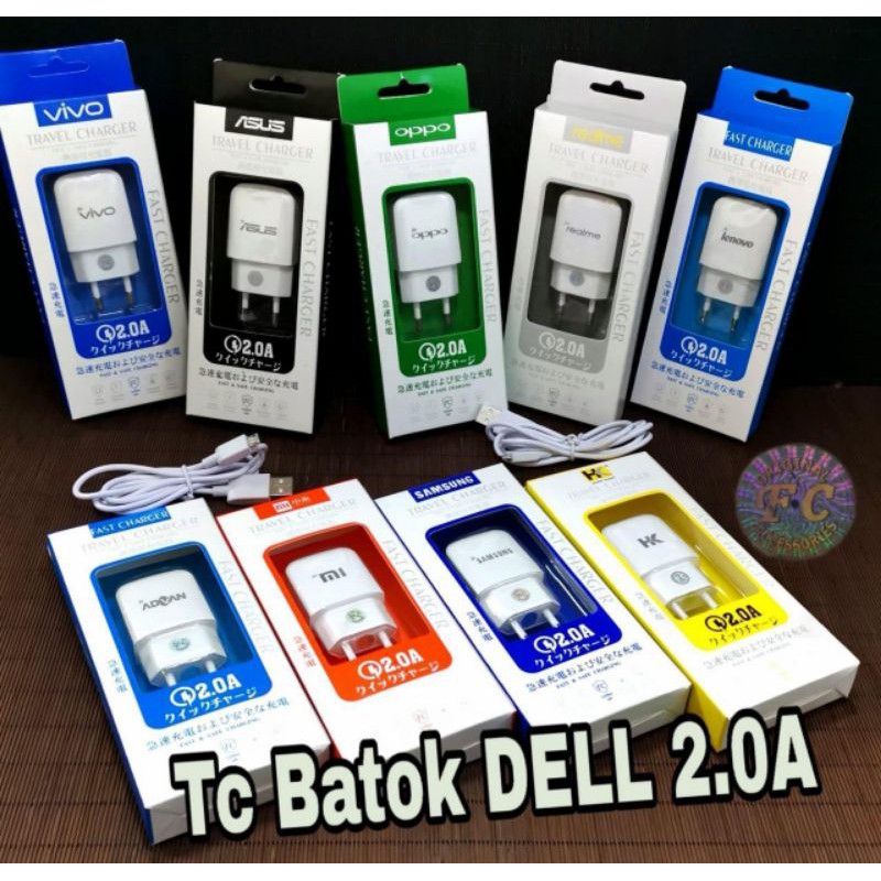 TRAVEL CHARGER BRANDED TC BATOK DELL  2.0A MICRO
