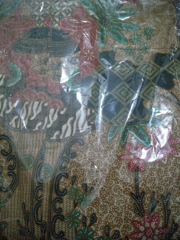 New Kemeja Batik Pria Lengan Panjang Size M L Xl Xxl  Bswart Batik Hrb026 Kenongo Hem Panjang Padi