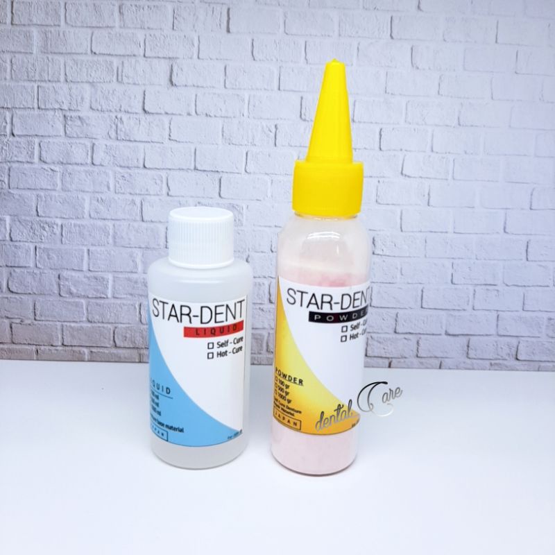 lem gigi palsu yg patah ( 100 ML ) bahan pembuat gusi gigi palsu 1 paket selfcuring otomatis