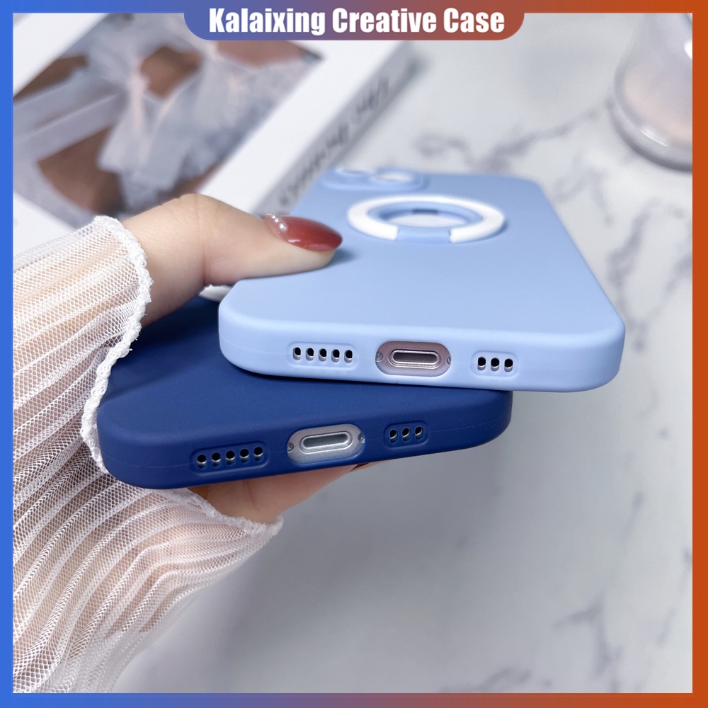 Soft Case Warna Macaron Dengan Holder Invisible Untuk iPhone 13 Pro Max 12 Pro 11 Pro Max X Xs Max Xr