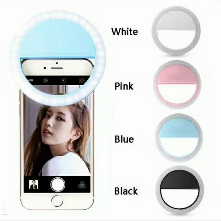 Selfie Ring Fill Light Lampu 3 Mode LED Selfie Rechargeable Charm Eyes