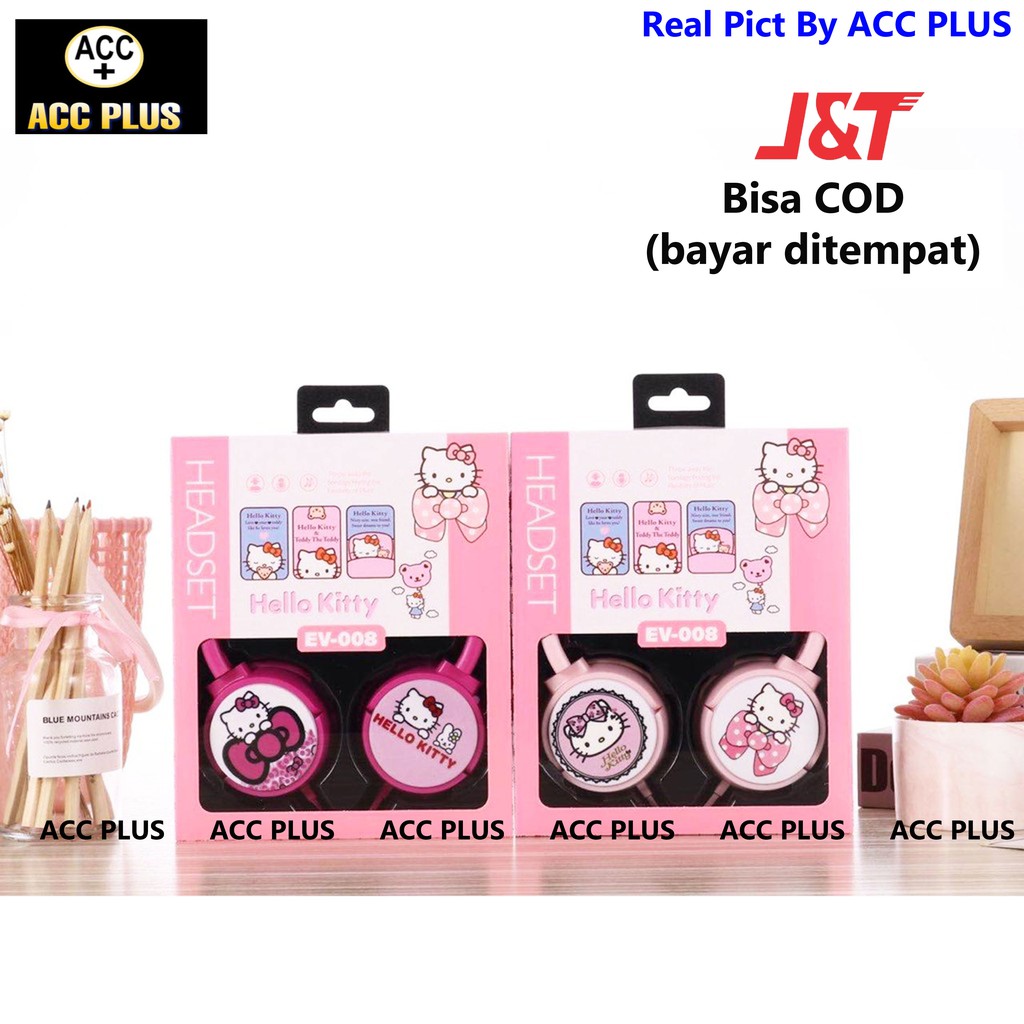 Headphone Bando Anak-Anak Motif Unicron / Doraemon / Hello Kitty