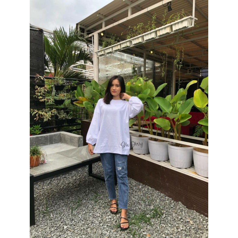 Termurah Atasan Polos / Kaos Oversize / Kaos Jumbo Lucy Top Six Diary