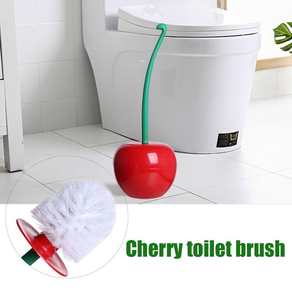 Top Cherry New Bathroom Suit toilet Brush holder Sikat Wc Tempat Sikat Wc Lovely