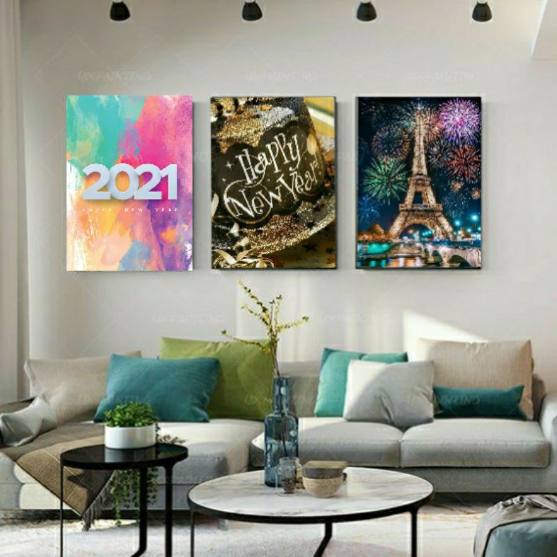 Jual dekorasi Hiasan dinding tahun baru Walldecor kado tahun baru ruang tamu kamar tidur pajangan rumah | Shopee Indonesia