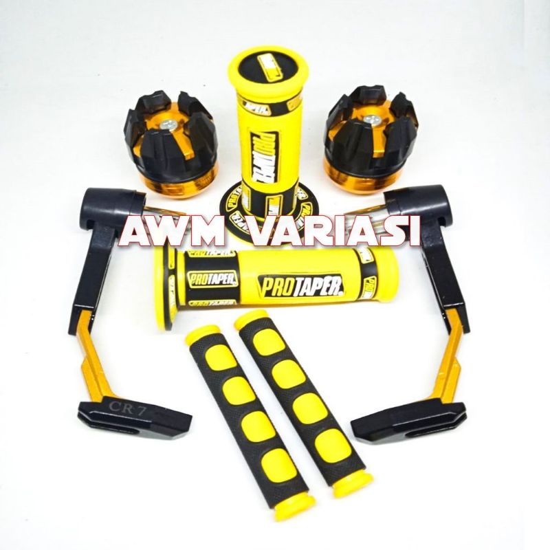 Jalu stang proguat robot motor jalu as motor hand grip portaper warna plus karet handle - satu paket