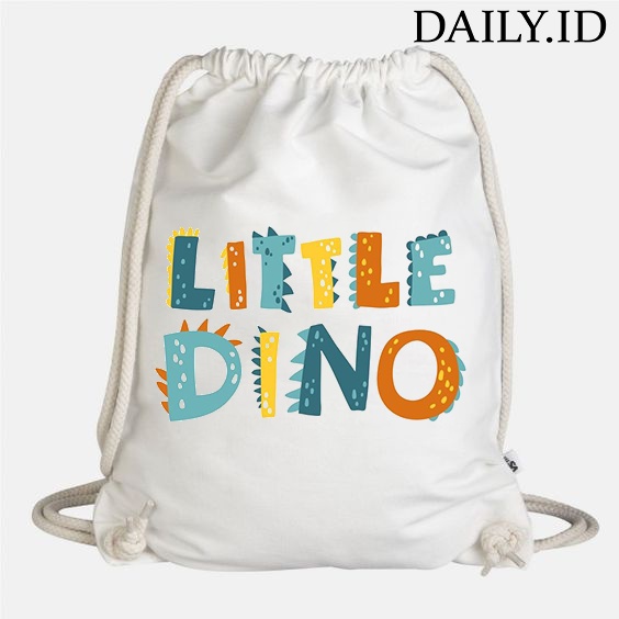 TAS SERUT KANVAS MOTIF ROAR DINO UNISEX