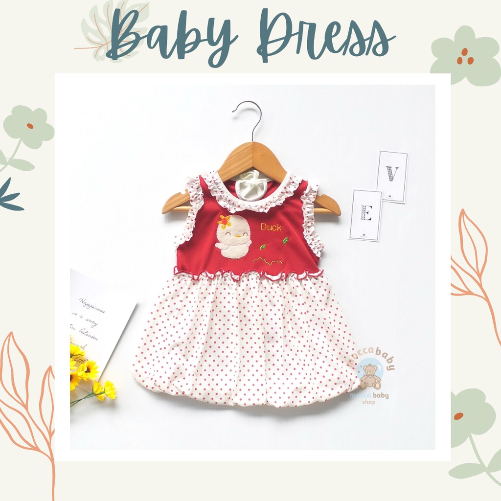 MBSS - QIU2 SPRINGS DUCK Baju Rok Bayi Perempuan cewek Atasan Kaos baju dress Pakaian Bayi lucu