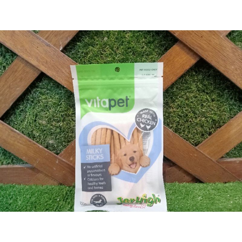 Jerhigh Vitapet 100gr / Snack Anjing Jerhigh / milky/BBQ/chicken/Bacon