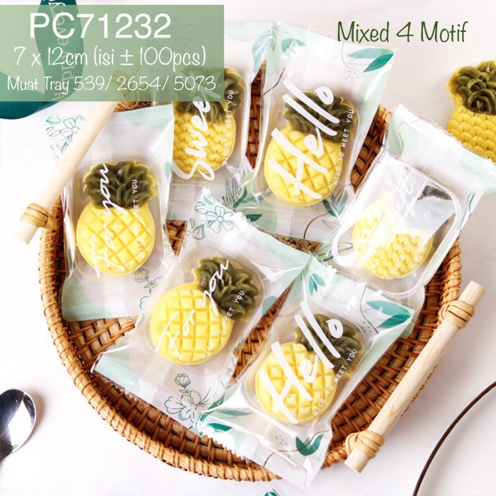 

Plastik Nastar PC71232, Cookies, Madeline, Motif Daun Hijau PC712