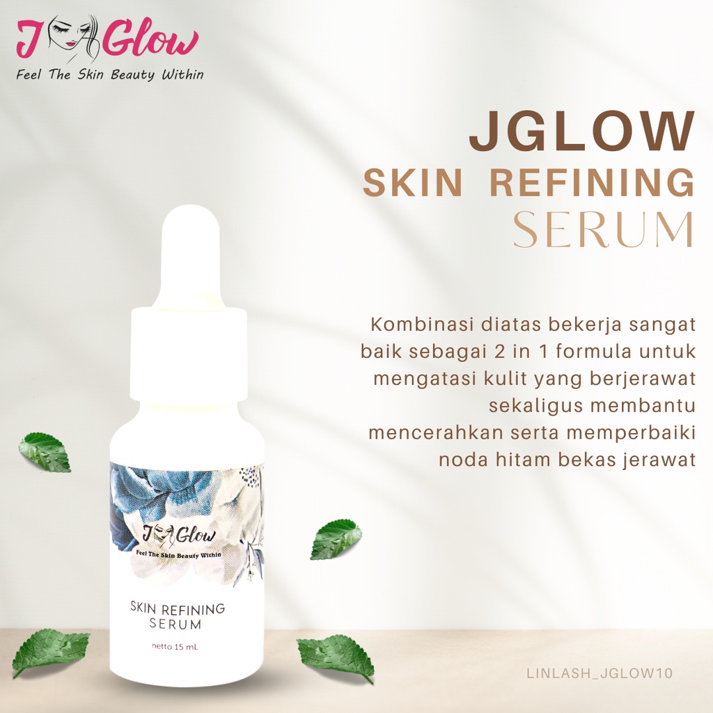 Serum acne jglow skin whitening serum rifening jglow