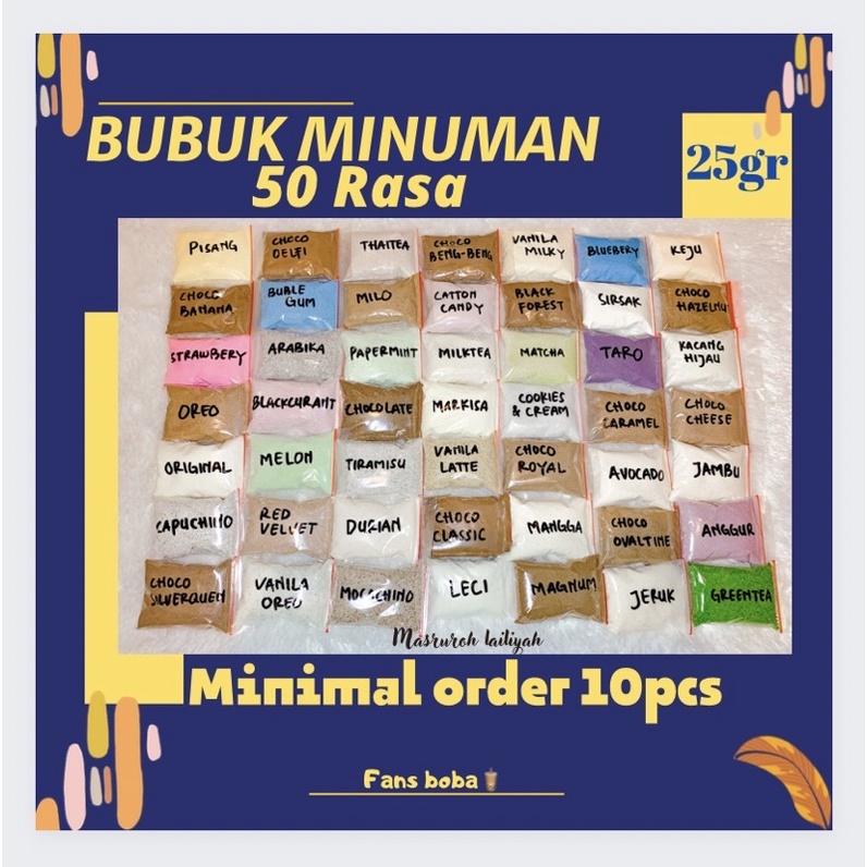 

BUBUK MINUMAN ANEKA RASA 25gr