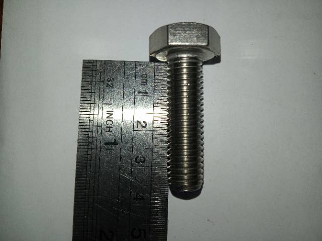 Baut hex M10 x 35 (3.5cm) stainless 304