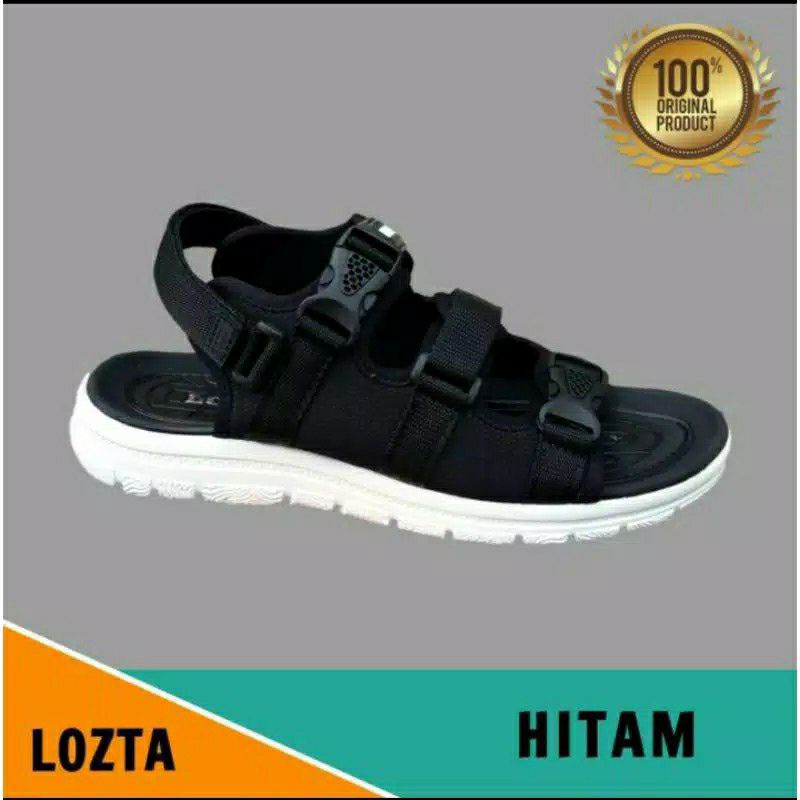 SANDAL GUNUNG LOZTA KR-04/ SANDAL PRIA TERLARIS-LT HITAM PUTIH