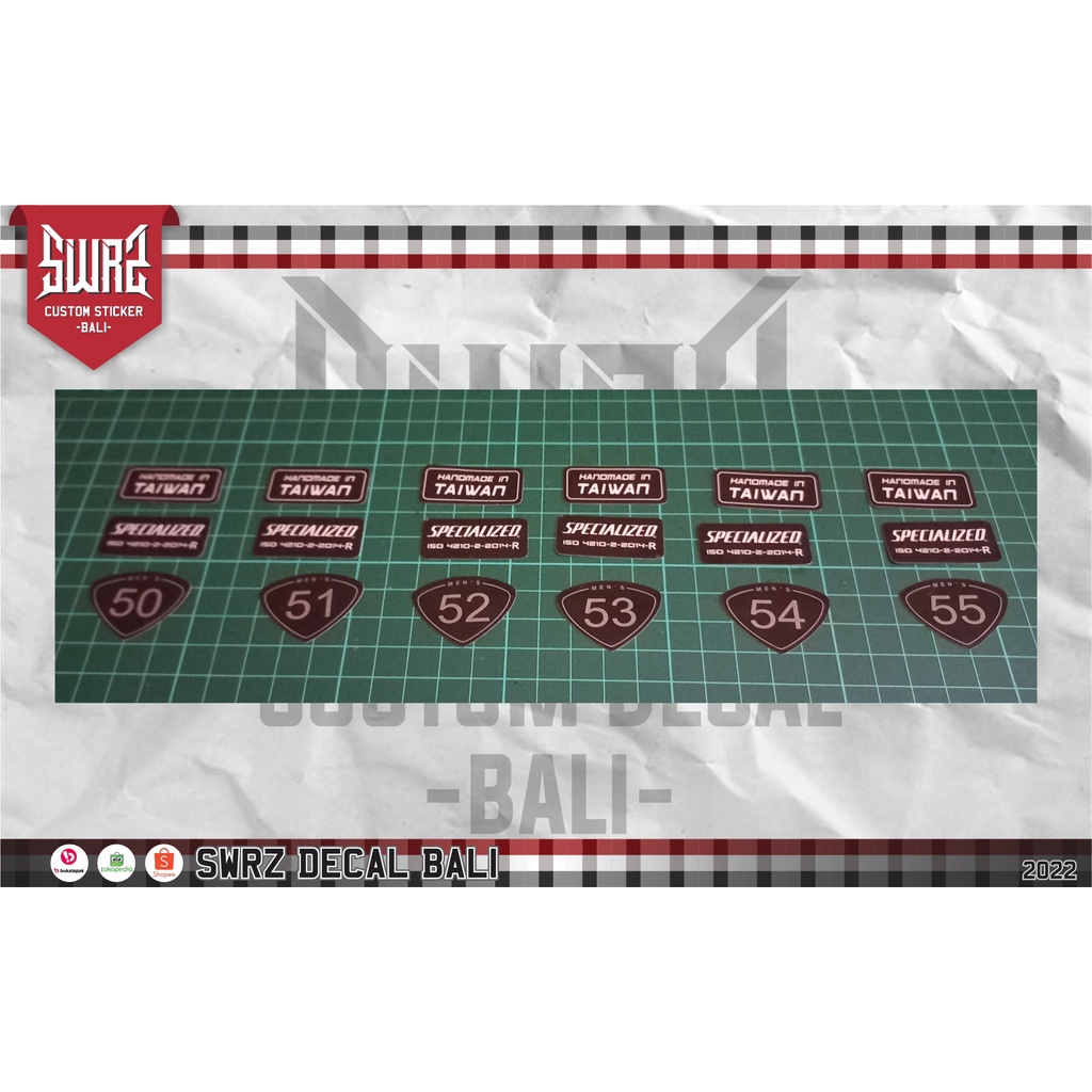 STIKER LABEL SPECIALIZED DECAL SET BIKE SEPEDA