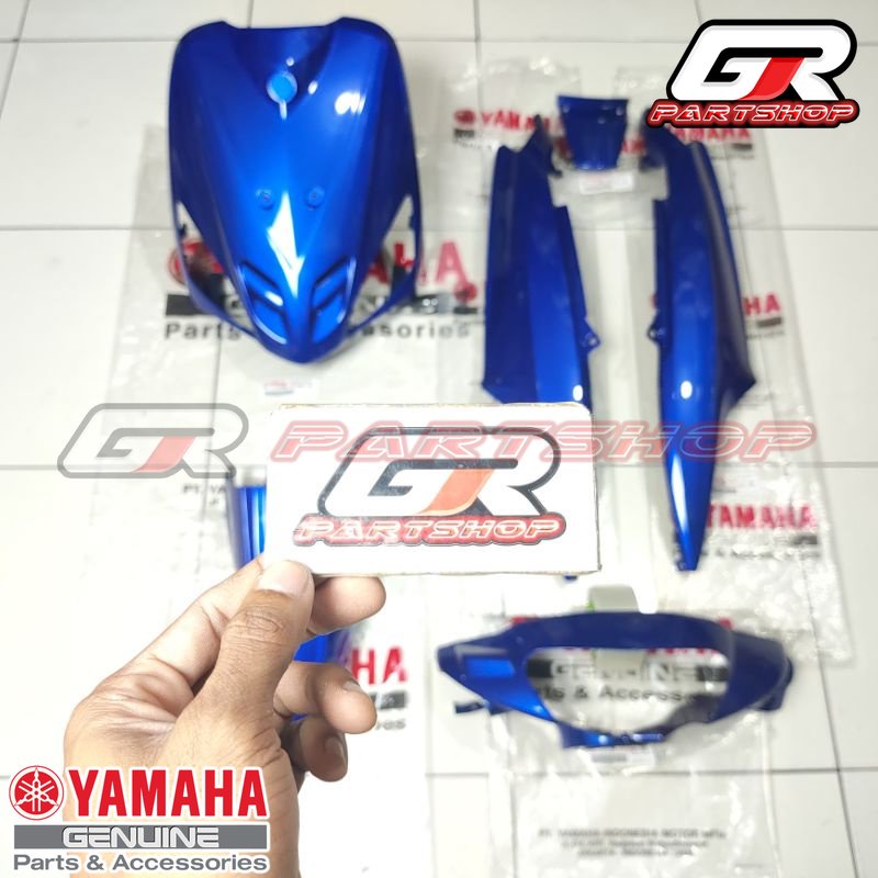 body halus full set biru tua mio sporty original yamaha ori ygp fullset batok spakbor tameng cover ped bodi kiri kanan