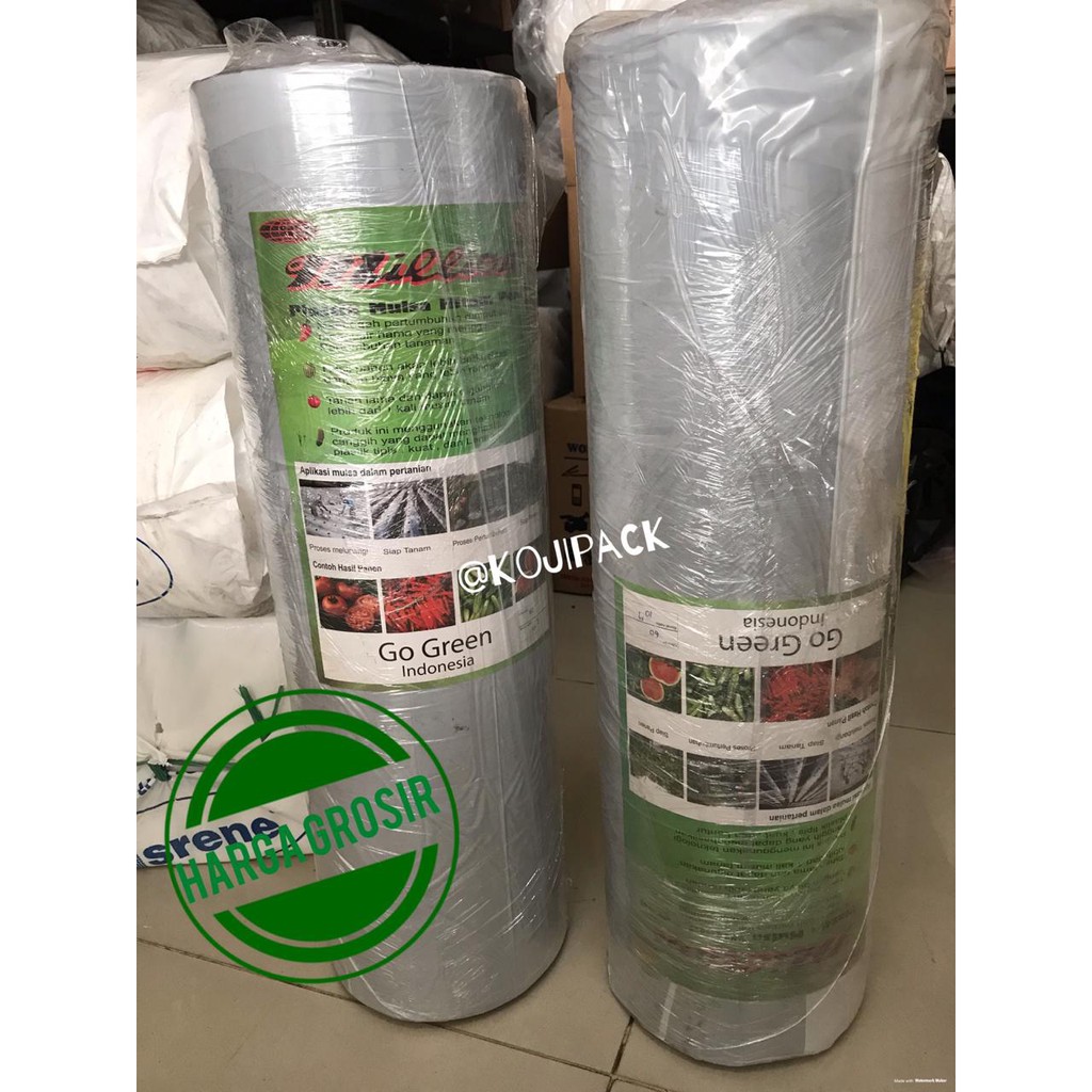 Plastik Mulsa Tanaman 60cm Hitam Perak Black Silver Pertanian Million