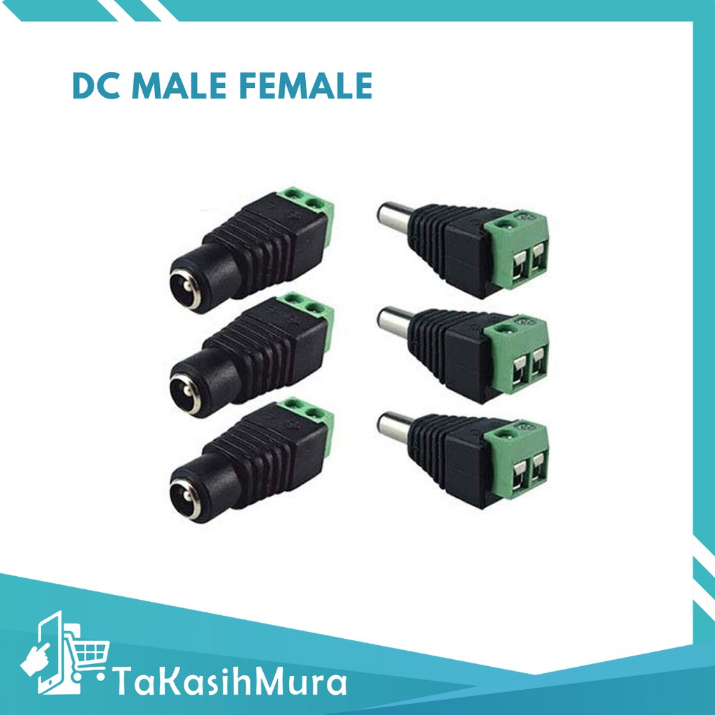 Konektor Jack DC Male Female CCTV - Connector Kamera CCTV DVR