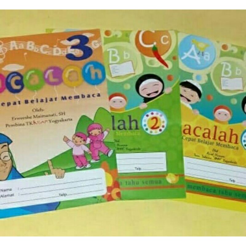 Buku Anak Buku Bacalah,Cara Cepat Belajar Membaca Jilid 1, Jilid 2 dan Jilid 3