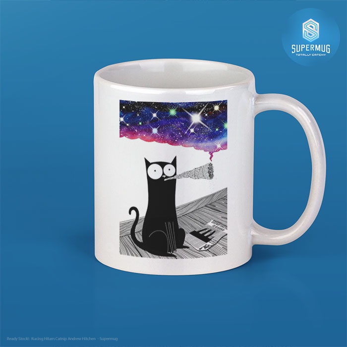 Cangkir Mug Kucing Hitam Catnip Andrew Hitchen