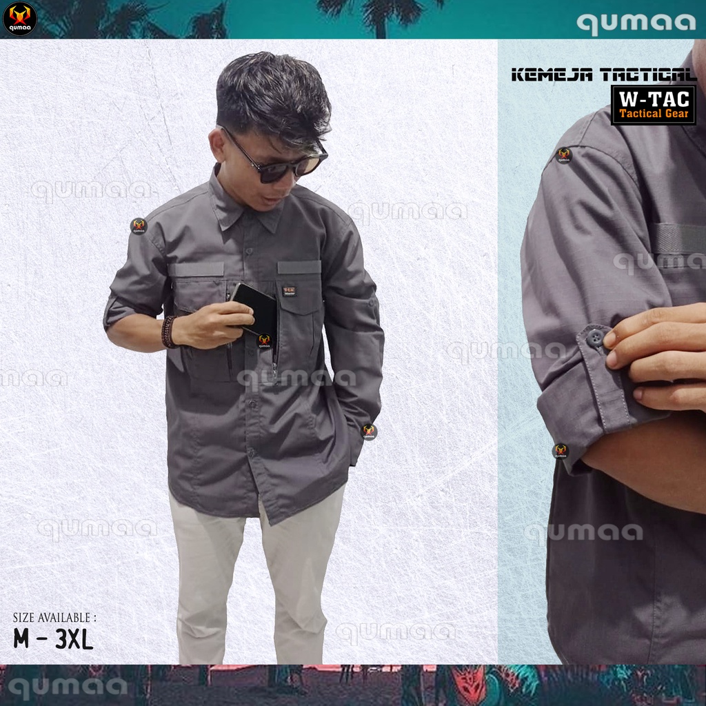 Kemeja Tactical WTac Panjang | Kemeja Wtac Panjang | Kemeja Pria  Lengan Panjang | Kemeja Outdoor | 