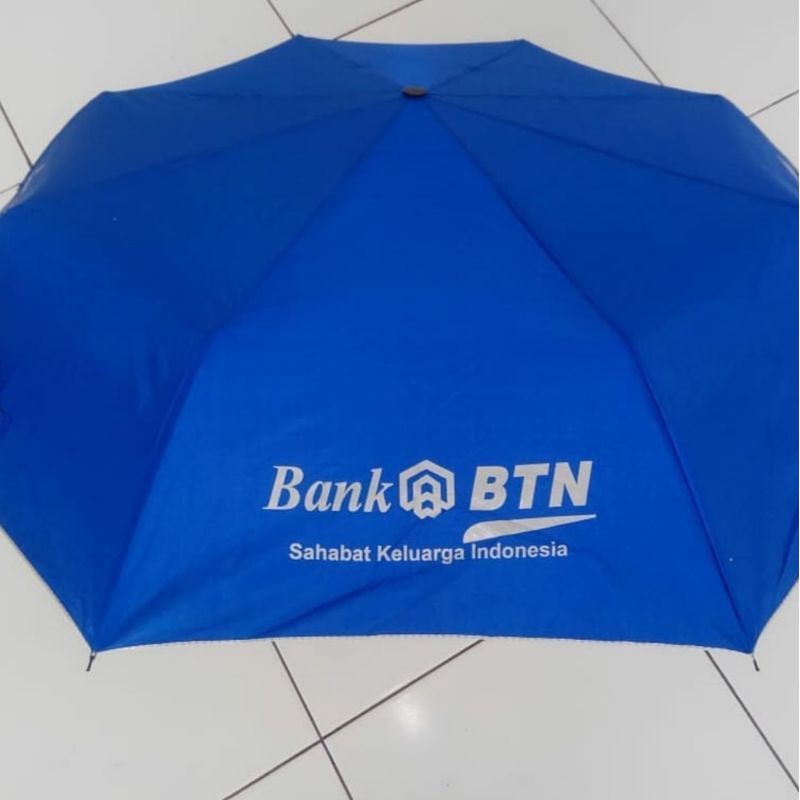 Payung Biru Benhur Bawah Silver UV Protection bisa sablon custom