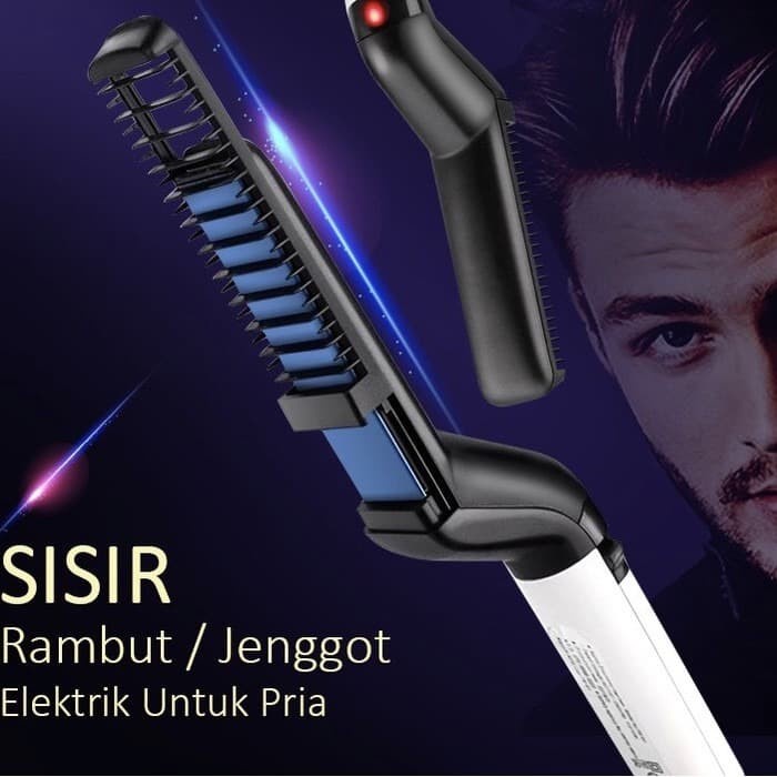 BAROKAH GAMIS ELECTRIC MAGIC COMB SISIR RAMBUT JENGGOT ELEKTRIK STYLER PRIA MASKULIN